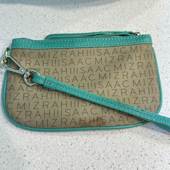 Isaac Mizrahi Leather Turquoise Hobo Shoulder Bag - Picture 7 of 15